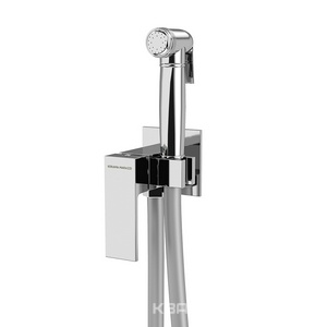 Смеситель встраиваемый с гигиеническим душем, держателель + лейка, хром