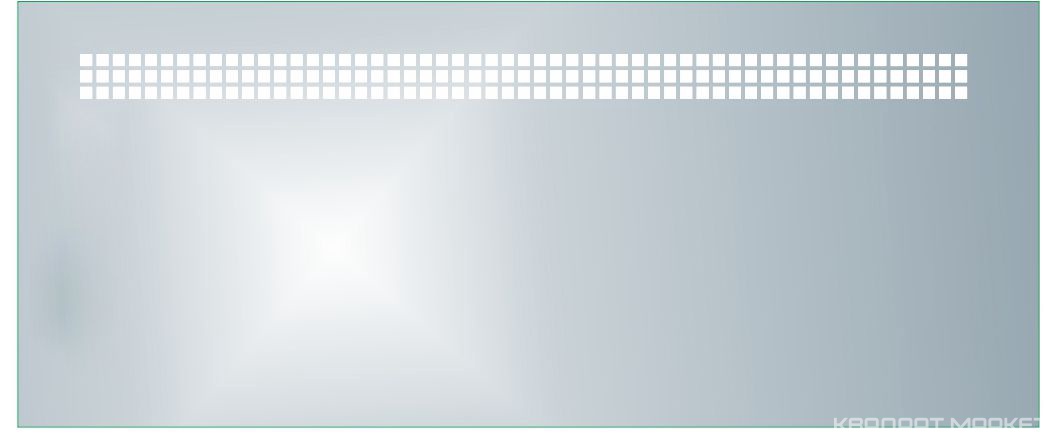 Зеркало с внутренней подсветкой Линия, 1050*700 (1 горизонтальный светильник) XX