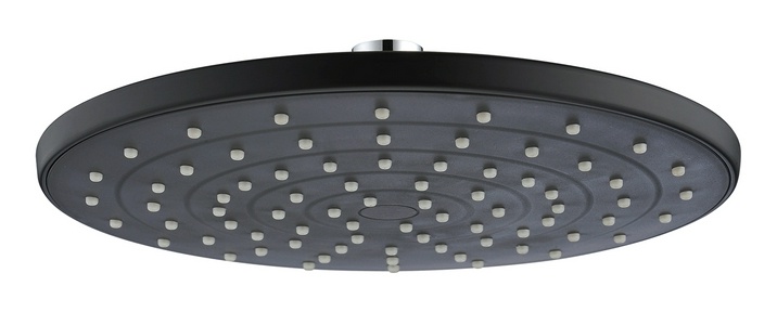 Верхний душ 225 мм, цв. черный, без кронштейна ZZ