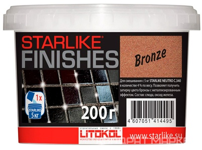Добавка д/затир. Starlike BRONZE бронза 0,2 кг. ZZ