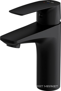 Смеситель для раковины Gem, БЕЗ донного клапана, цв.черный