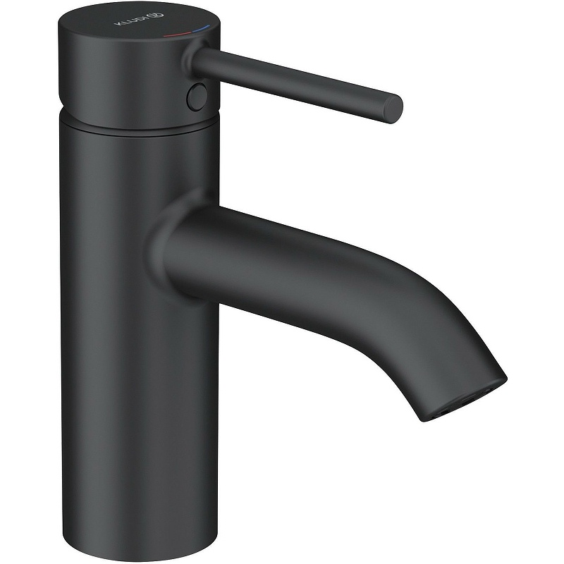 Смеситель для раковины, однорычажный, донный клапан в комплекте, цв. черный матовый ZZ