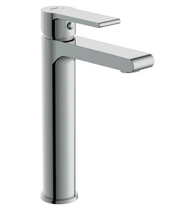 Смеситель для раковины, высокий, донный клапан click clack в комплекте, цв.хром