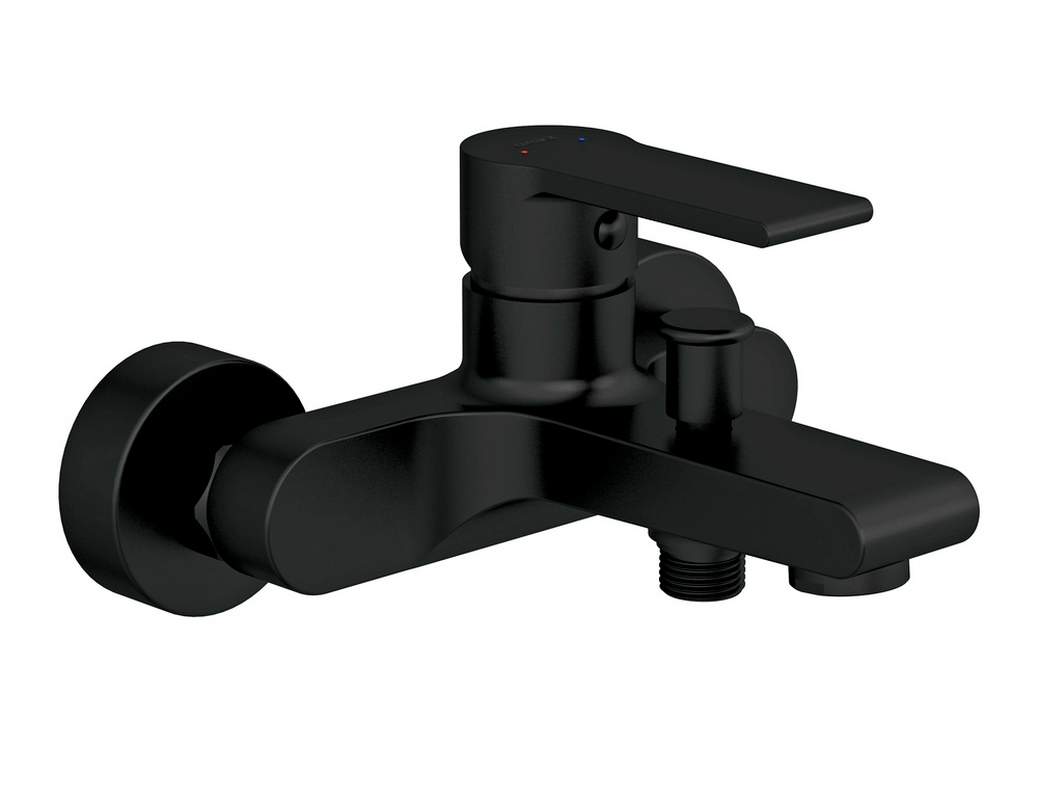 Смеситель для ванны/душа, без аксессуаров, цв.черный матовый