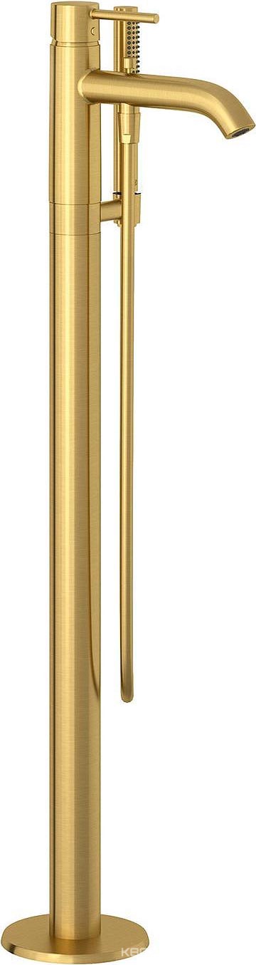 Смеситель для ванны и душа BOZZ напольный , внешняя часть, БЕЗ внутренней части 88088, цв брашированное золото , ZZ