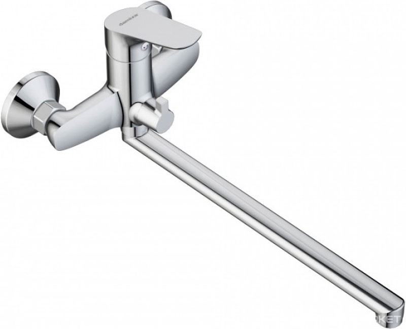 Смеситель для ванны/душа Origin Bit, c длинным изливом 350мм, с аксессуарами, хром ZZ