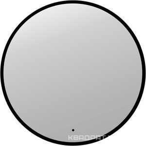 Зеркало круглое с фоновой LED-подсветкой, 75*75 см, сенсорный выключатель, цв.черный