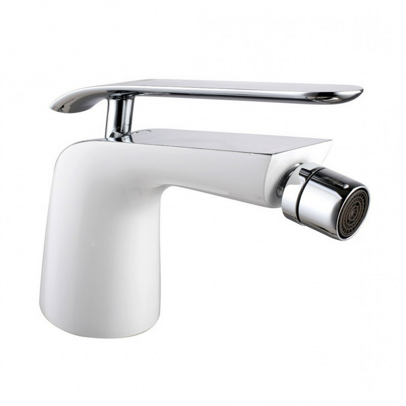 Смеситель Lemark Melange LM4908CW для биде, БЕЗ донного клапана, цв. белый, ZZ