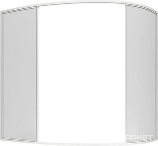 Шторка для ванны акрил. Алегра (стекло Грейп) /4 створки 150х90 см/, дуги в комплекте ZZ