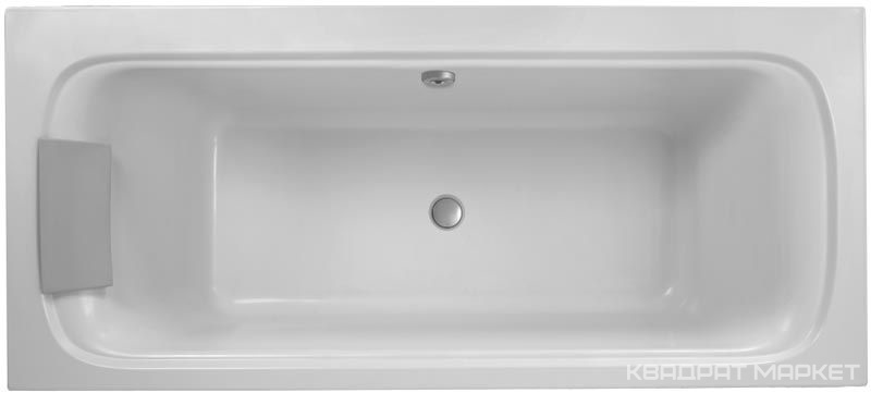 Ванна акриловая (на основе композита 12мм.) ELITE прямоуг,190x90, ножки в компл.(БЕЗ подушки, БЕЗ удлинённого слива-перелива арт.E70174-CP), белая ZZ