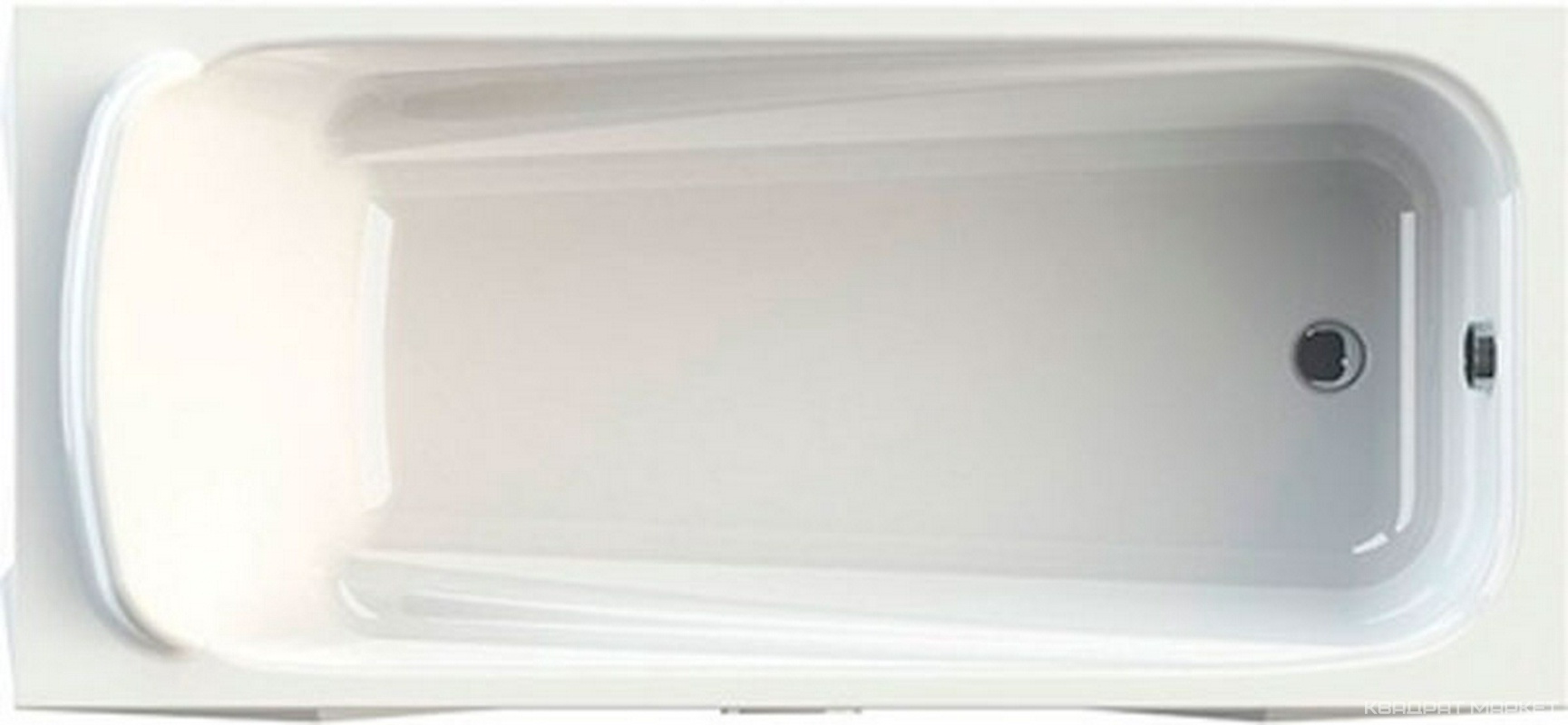 Ванна акриловая "Роза", 1700х770x420 мм, БЕЗ каркаса, слива-перелива и панели, белая ZZ