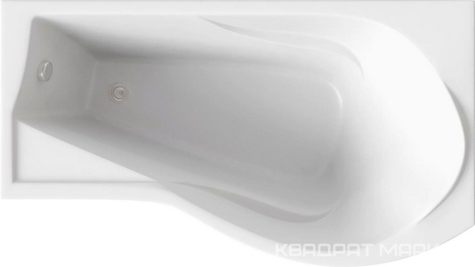Ванна акриловая Капри 170х80 см, правая (БЕЗ каркаса n039643 и сифона 19649)