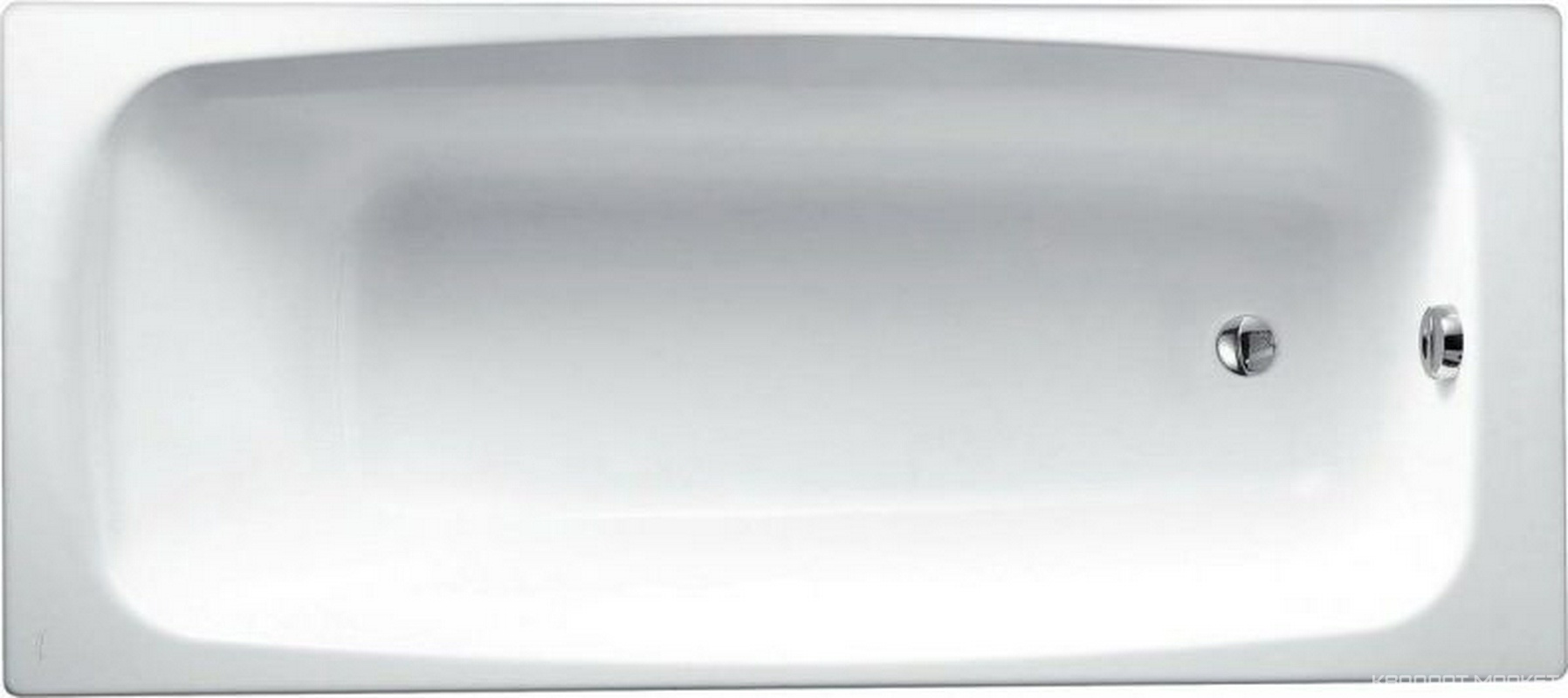 Ванна Diapason 170x75 без отверстий под ручки, без ножек ZZ