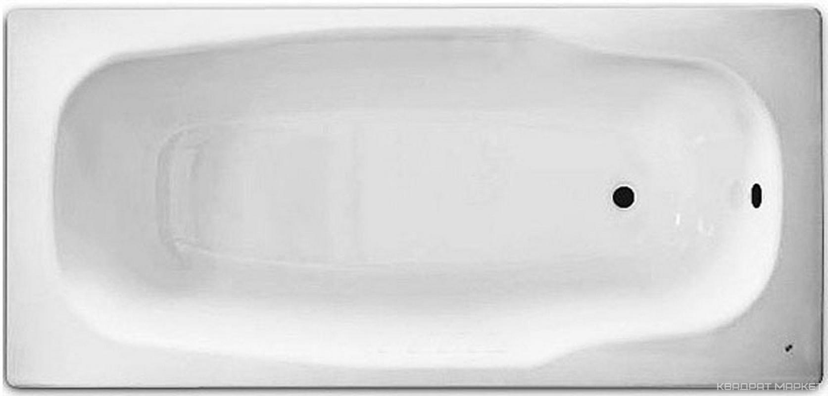 Ванна стальная, 180*80 см, толщина 2.2 мм, без ножек n135136 ZZ