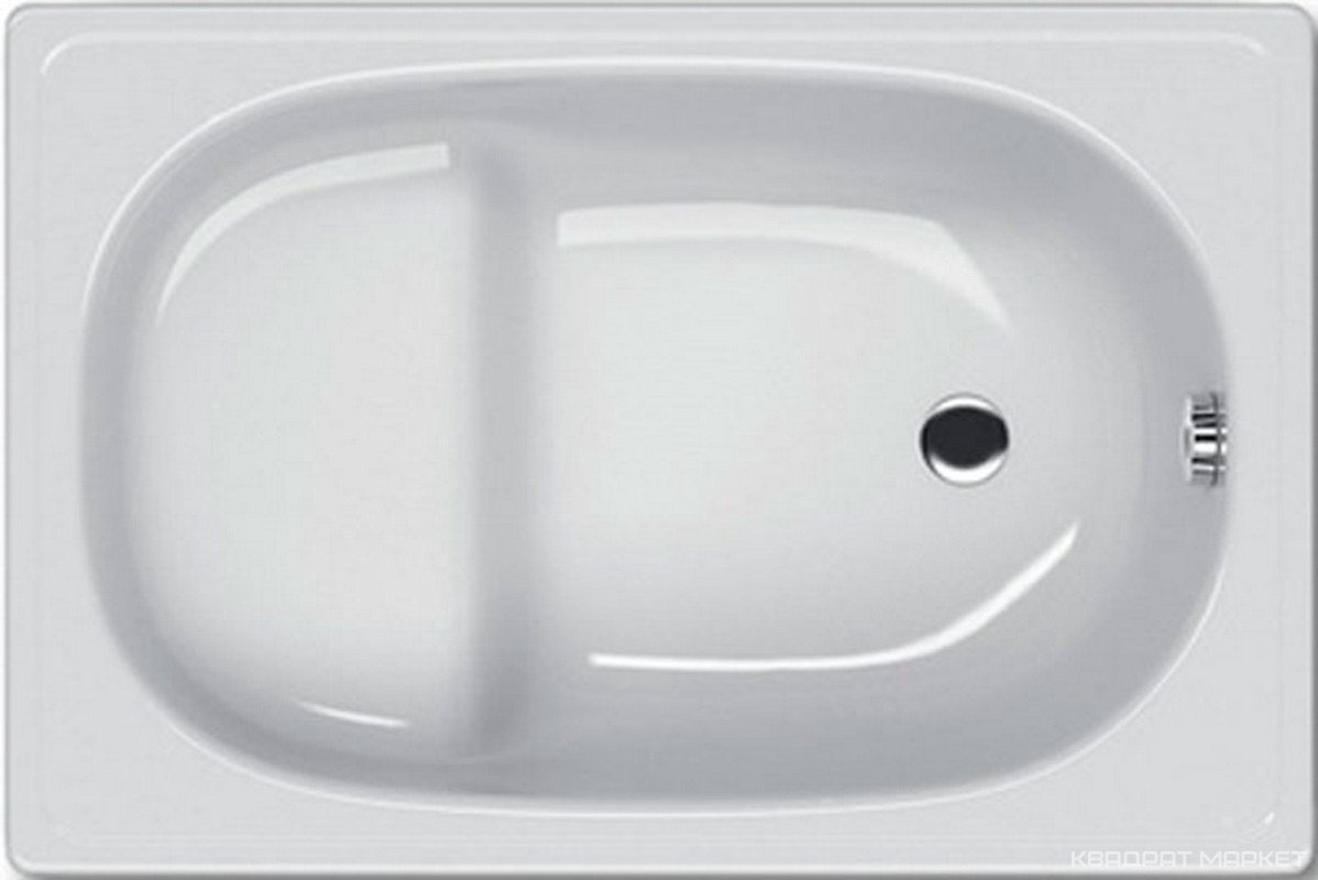 Ванна стальная 105x70E без антискользящего покрытия, с сиденьем, цв. белый ZZ