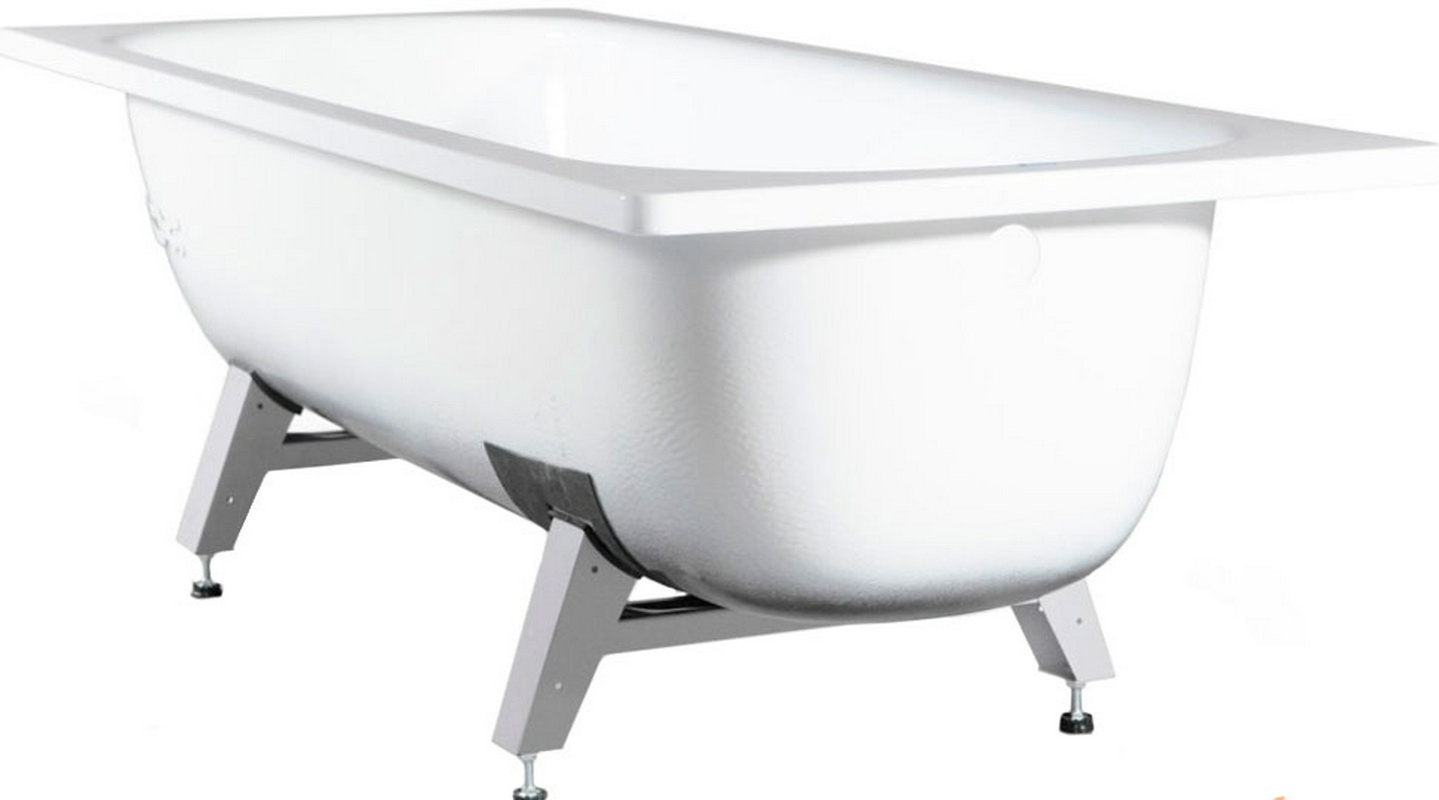 Ванна стальная 170*70*40 см, с ножками, цв. белый, ZZ