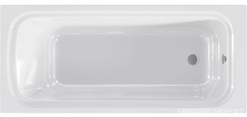 Ванна из искусственного камня, 180x80, ножки в комплекте, цв.белый