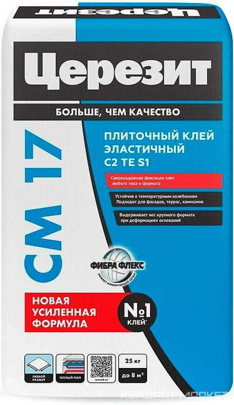 Клей Клей для крупноформ. керамогранита СМ17  25 кг.