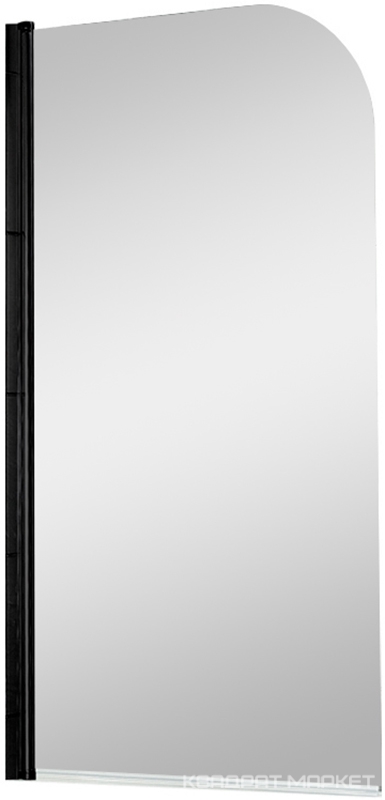 Шторка для ванны распашная Merrit 70х150 см, цв. профиля черный, ZZ