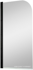 Шторка для ванны распашная Merrit 70х150 см, цв. профиля черный, ZZ