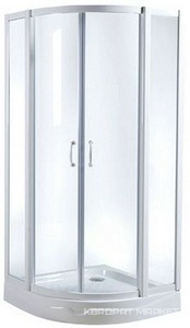 Cтекла для душ.уголка Sense 90*90 см (арт.W75E-225-090MT), профиль мат.хром, стекло прозрачное (ЗАП.ЧАСТЬ) ZZ