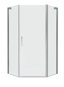 Душевое ограждение Пандора  PNT 100*100, стекло прозрач., БЕЗ поддона, профиль хром XX