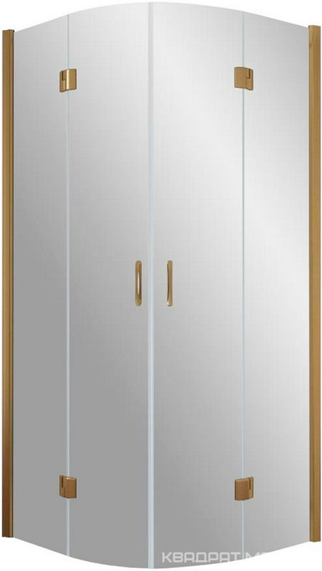 Душевое ограждение AFS, 100*100*1900, профиль бронза стекло прозрачное, БЕЗ поддона ZZ