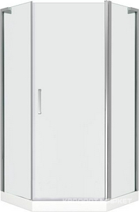 Душевое ограждение Пандора  PNT 90*90, стекло прозрач., БЕЗ поддона, профиль хром XX