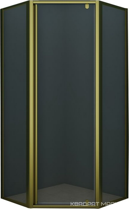 Душевое ограждение CS-113P 90*90*200 мм, пятиугольное, профиль бронза, прозрачное стекло 6 мм, БЕЗ поддона ZZ