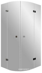 Душевой уголок BSKK4-100, стекло прозрачное, БЕЗ комплекта петель, держателей, поддонна ZZ