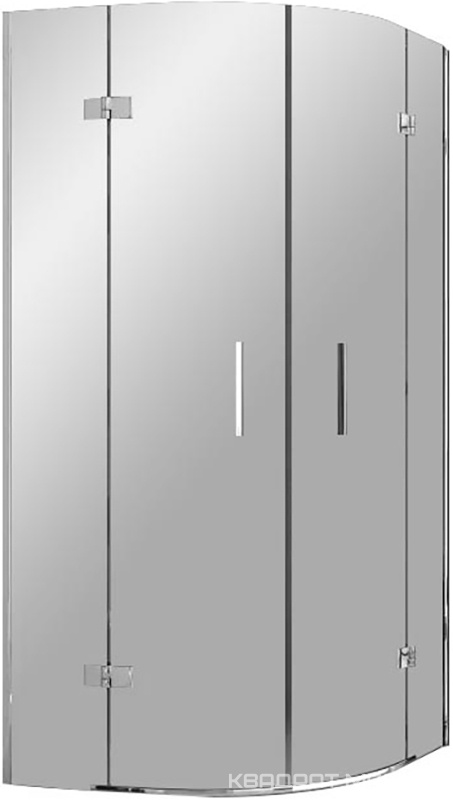 Душевое ограждение SMSKK4 90*90, прозрачное стекло, профиль хром  ZZ