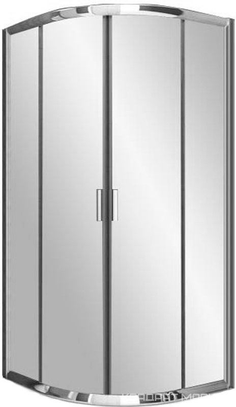 Душевая шторка BLCP4 80*80, стекло - прозрачное, профиль хром, без поддона AntiCalc ZZ