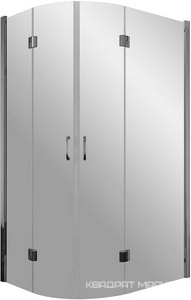 Душевое ограждение AFS-F, 120*90*1900 мм, петли справа, профиль матовый хром, стекло сатин, БЕЗ поддона ZZ