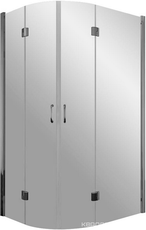 Душевое ограждение AFS-F, 120*90*1900 мм, петли справа, профиль матовый хром, стекло сатин, БЕЗ поддона ZZ