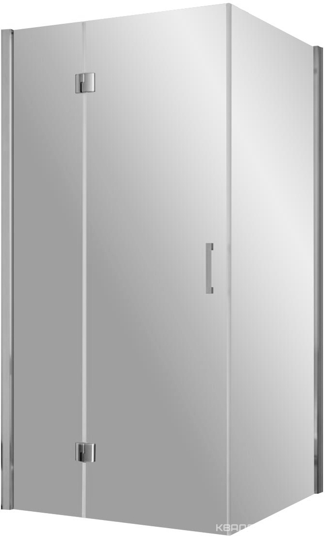 Душевое ограждение AFP-Fis, 100x100x1900 мм, левая, профиль глянцевый хром, стекло прозрачное, БЕЗ поддона ZZ