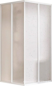 Душевой уголок SRV2-S - 100 с угловым входом, профиль белый, полистирол  - Pearl, без поддона (1 шт.) ZZ