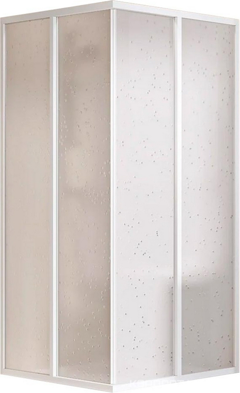 Душевой уголок SRV2-S - 100 с угловым входом, профиль белый, полистирол  - Pearl, без поддона (1 шт.) ZZ