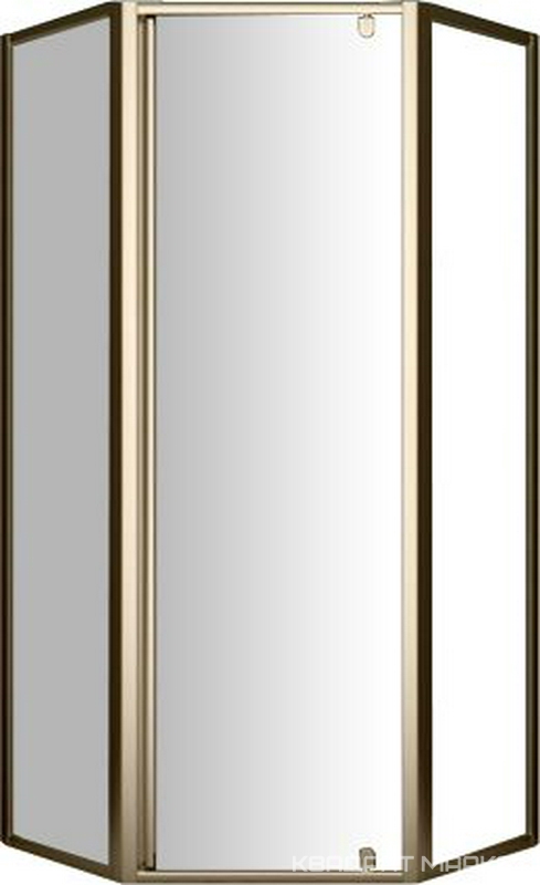 Душевое ограждение AZ-113P 100*100*200 мм, пятиугольное, профиль бронза, прозрачное стекло 6 мм, БЕЗ поддона ZZ