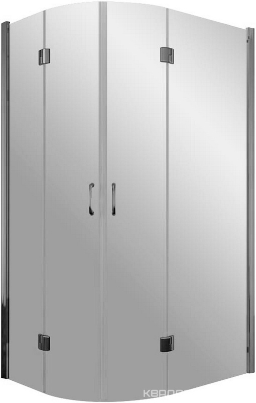 Душевое ограждение AFS-F, 90*80*1900 мм, профиль матовый хром, стекло сатин с покрытием QuickNano, БЕЗ поддона ZZ