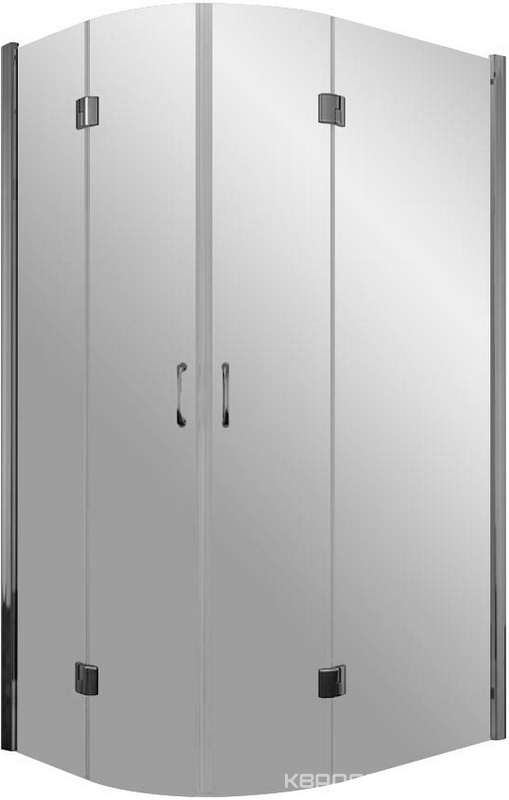 Душевое ограждение AFS-F, 100*90*1900 мм, профиль хром, стекло прозрачное, БЕЗ поддона ZZ