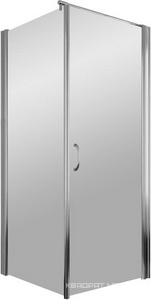 Душевое ограждение EP-Fis, 900*900*1900 мм, правая, профиль хром глянец, стекло прозрачное, антигрязевое покрытие, БЕЗ поддона ZZ