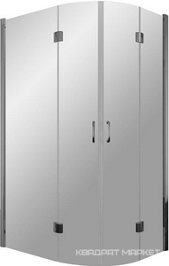 Душевое ограждение AFS-F, 120*90*1900 мм, петли слева, профиль хром, стекло прозрачное, БЕЗ поддона ZZ