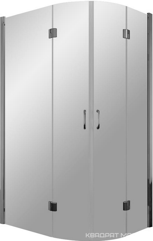 Душевое ограждение AFS-F, 120*90*1900 мм, петли слева, профиль хром, стекло прозрачное, БЕЗ поддона ZZ