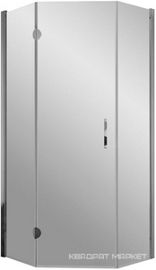 Душевое ограждение пятиугольное AFA-Pen, 100*100*1900, левое, профиль глянцевый хром, стекло прозрачное, БЕЗ поддона ZZ