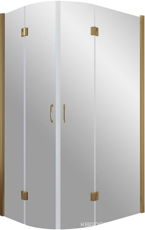 Душевое ограждение AFS-F, 110x90x1900 мм, правая, профиль бронза, стекло прозрачное, БЕЗ поддона ZZ