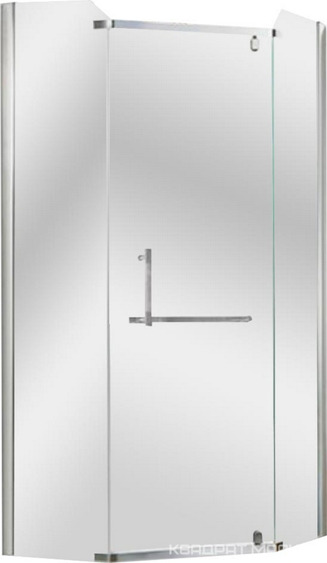 Душевое ограждение Arena Pentagon 100x100, стекло прозрачное, профиль хром, БЕЗ поддона ZZ