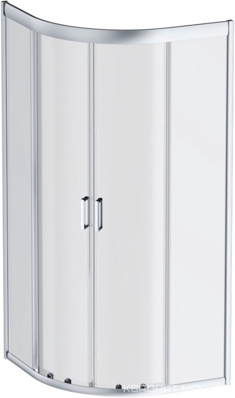 Душевое ограждение Gem 80x80х190 см, раздвижные двери, проф.матов.хром, стекло прозрачное, БЕЗ поддона ZZ