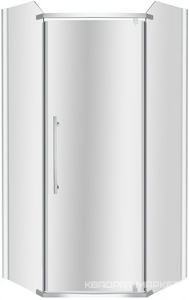 Душевое ограждение Aurora 90x90, стекло прозрачное, профиль хром, БЕЗ поддона ZZ