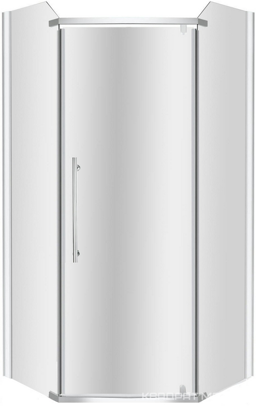 Душевое ограждение Aurora 90x90, стекло прозрачное, профиль хром, БЕЗ поддона ZZ