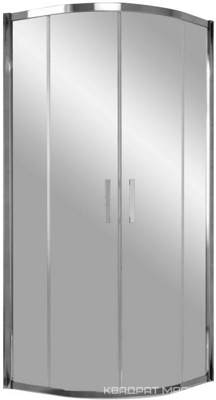 Душевое ограждение ZS, 120*120*1900, профиль глянцевый хром, стекло прозрачное, БЕЗ поддона, БЕЗ покрытия, ZZ